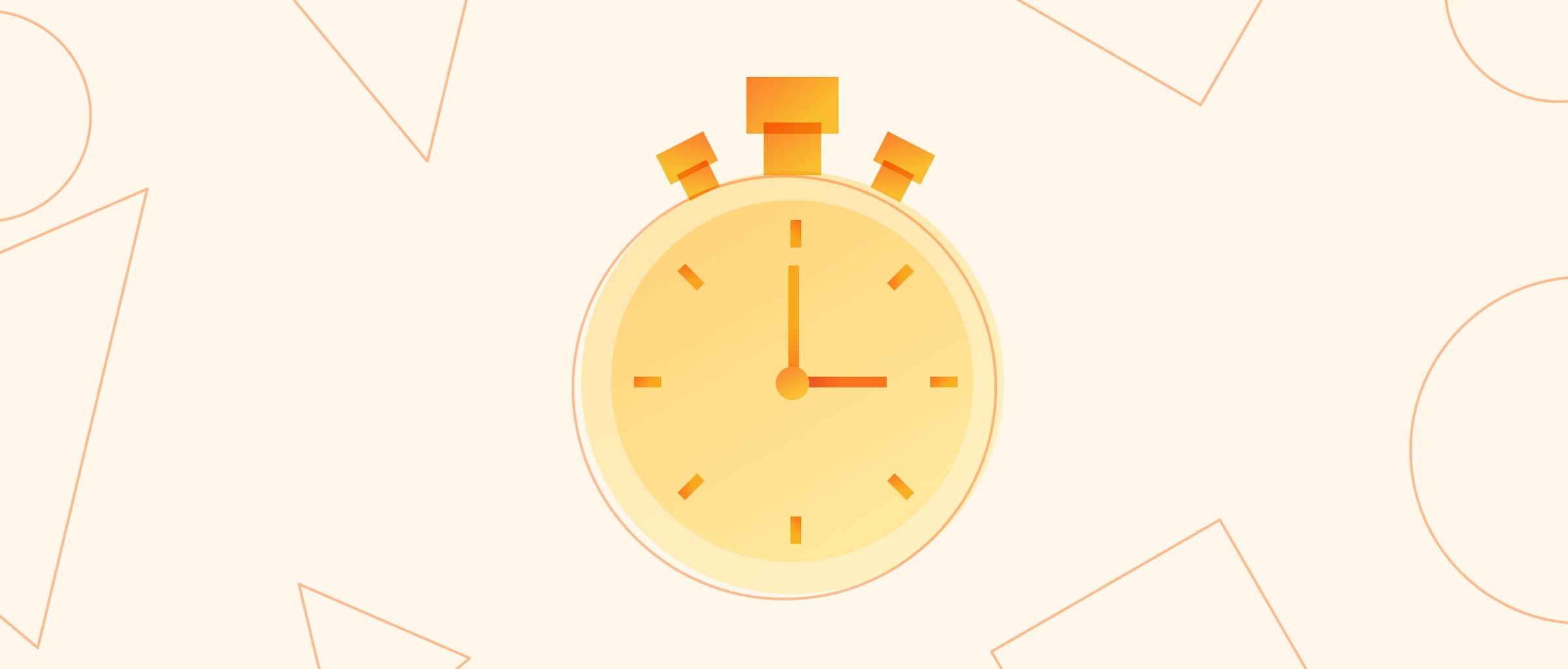The header image of a blog post about design sprints, showing an illustrated image of a stopwatch